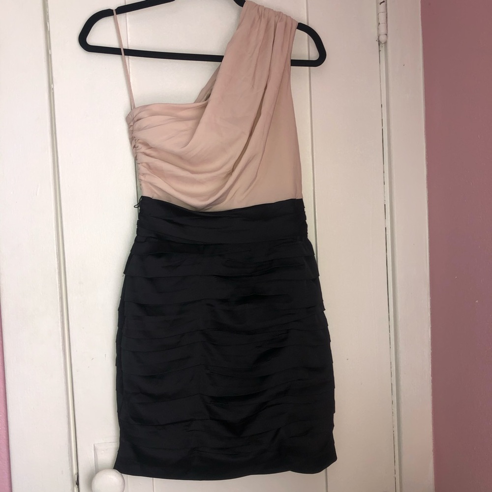 Express One Shoulder Ruched Bodycon Dress